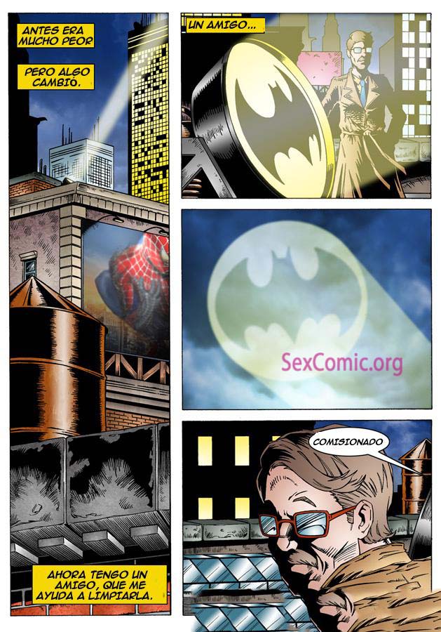 Batman Porn Cartoons - comics xxx batman impide un robo y se folla a gatubela