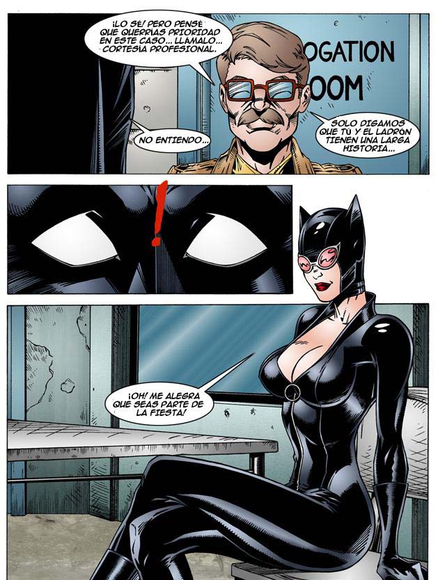 Batman And Catwoman Porn Queen Healey - comics xxx batman impide un robo y se folla a gatubela